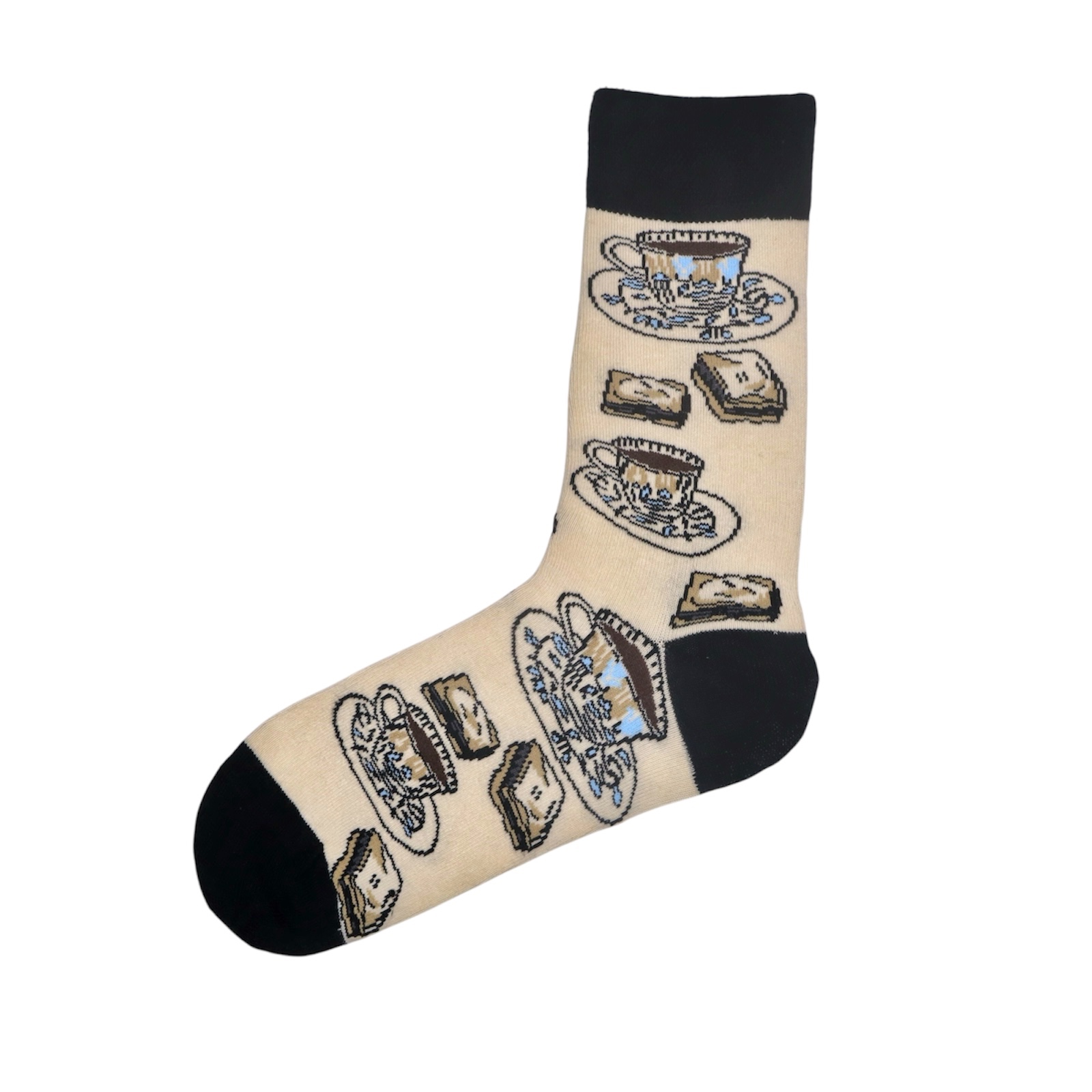 Bej Kahve Desenli Çorap - Görsel 2