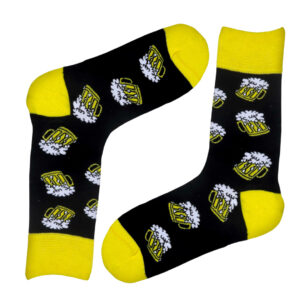 Siyah Bira Desenli Çorap