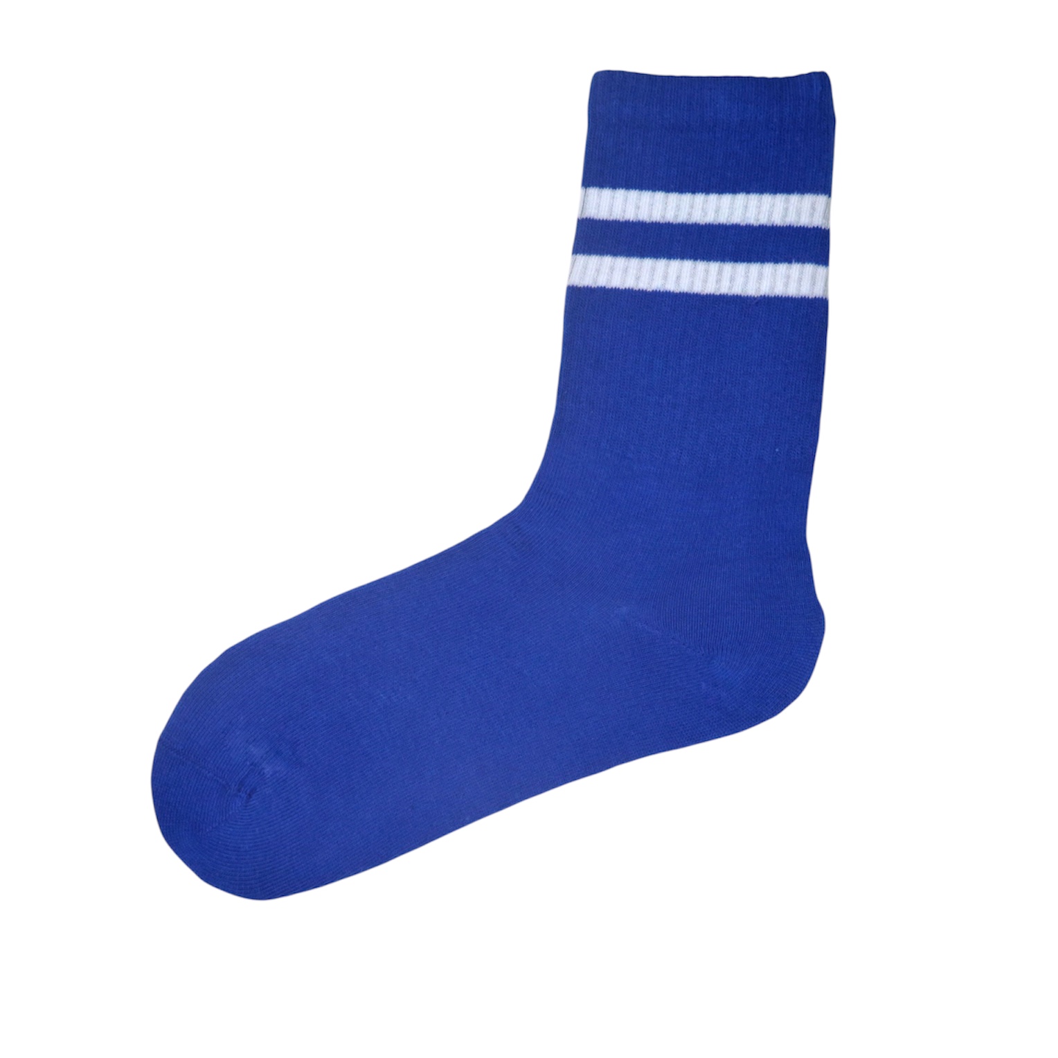 Mavi Beyaz Şerit Desenli Çorap - Görsel 2