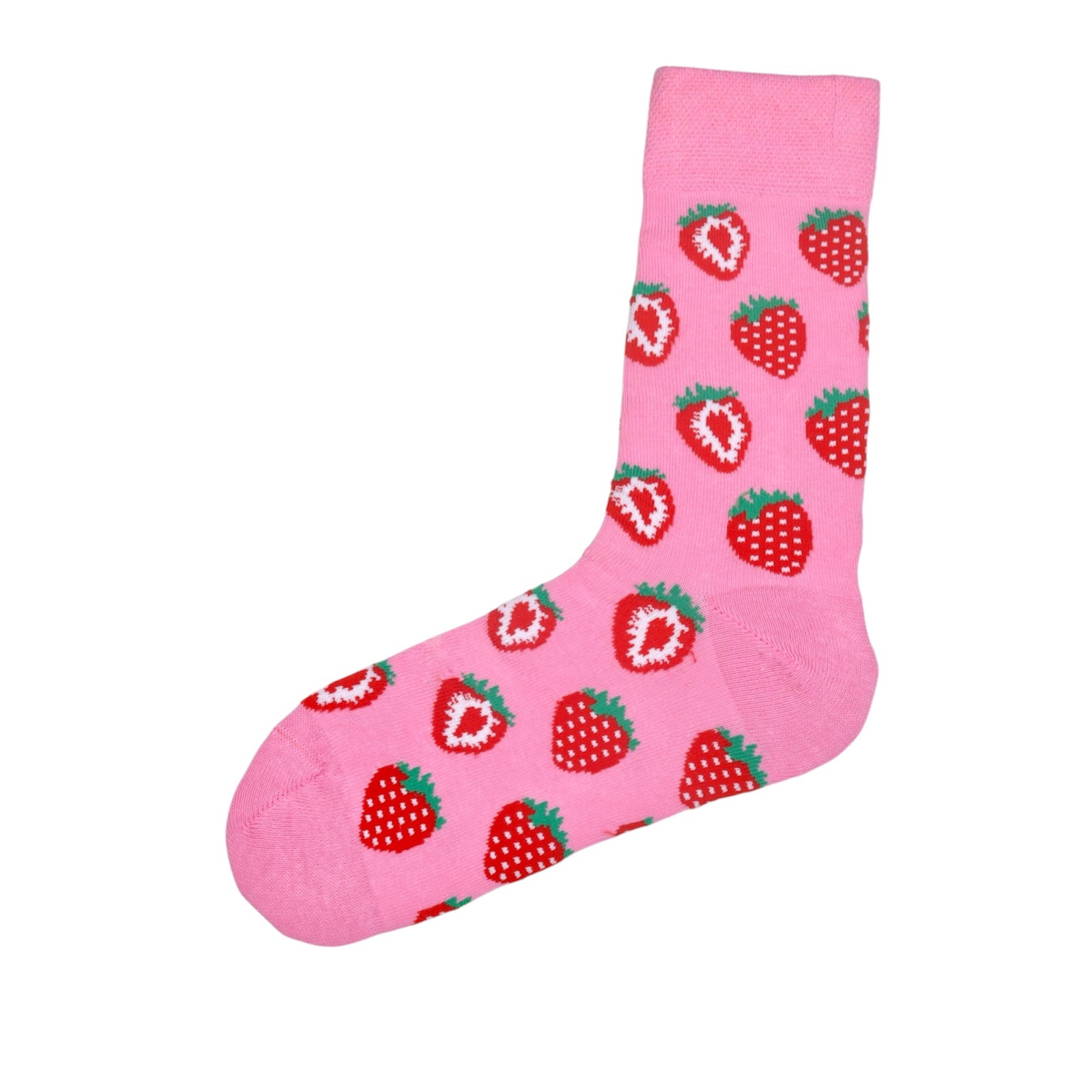 Pembe Çilek Desenli Çorap - Görsel 2