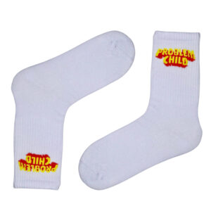 Problem Child Yazılı Desenli Çorap