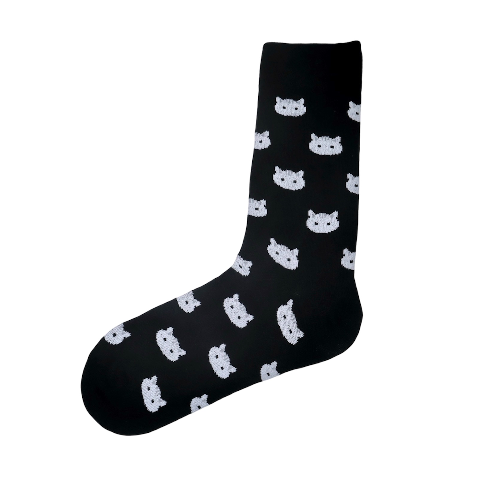 Siyah Kedi Desenli Çorap - Görsel 2