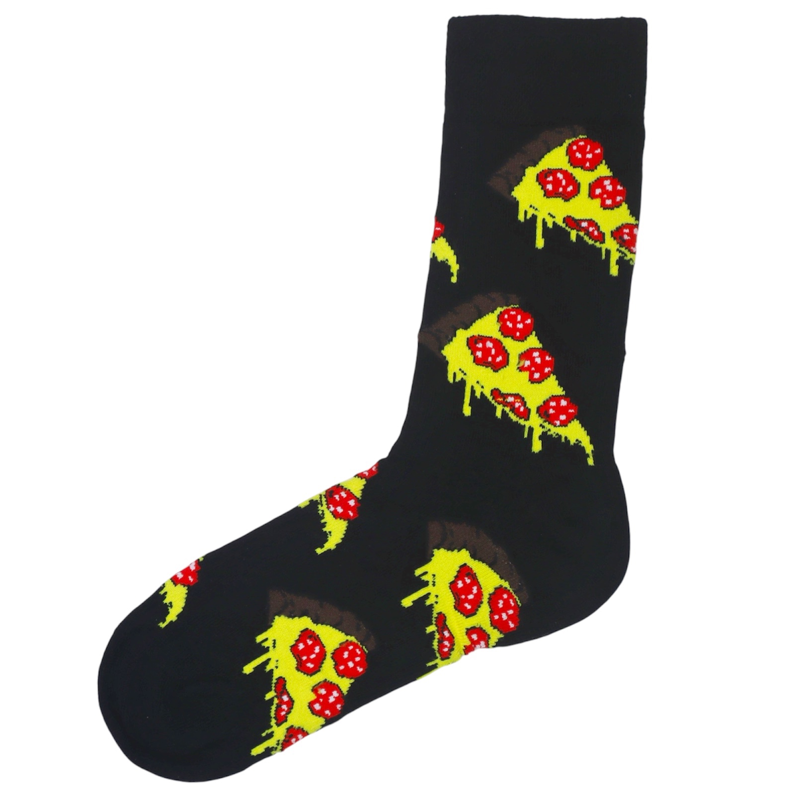 Siyah Pizza Dilim Desenli Çorap - Görsel 2