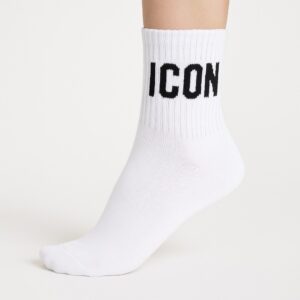 ICON Yazılı Desenli Çorap