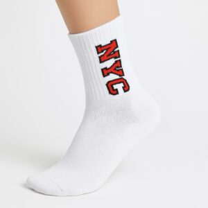 NYC Yazılı Desenli Çorap